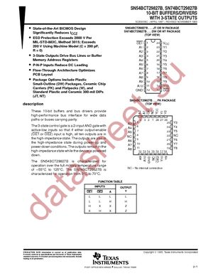 SN74BCT29827BDW datasheet  